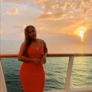 Pink body fitted dress